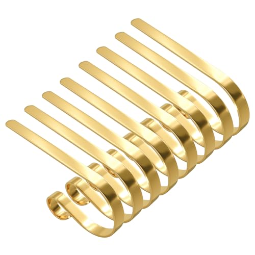 Ginbel Direct 8 Pack Christmas Stocking Holders Mantel Stocking Hanger Holder Christmas Decoration Supplies