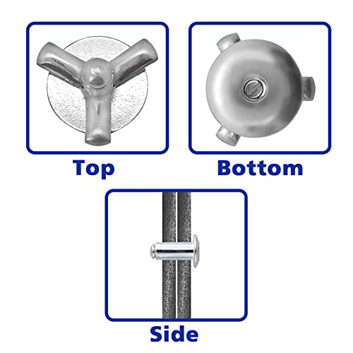 Busy-Corner BLIND RIVETS-100PCS-SILVER Tri-Fold Exploding Large Head Aluminum Pop Blind Rivets 3/16'' * 4/5'' Long Grip Solid Rivets Used thumb #4
