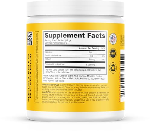 Bucked Up Creatine Candy Chewable Tablets