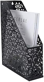 EasyPAG Desktop Metal Magazine File Holder Office Desk Tidy Folder Organiser Filing Rack,Black
