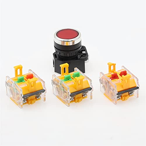 Bouton-poussoir 22mm LA38-11 interrupteur verrouillage robuste - 5