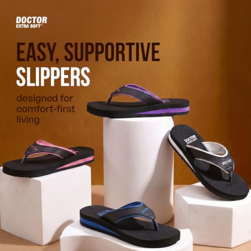 Image of DOCTOR EXTRA SOFT Care Diabetic Orthopedic Pregnancy Flat Super Comfort Dr Flipflops and House Slippers For Women's and Girl's