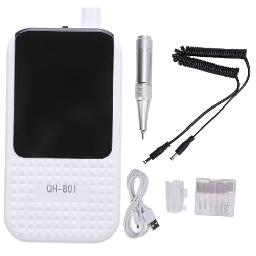Pilipane Kit de taladro eléctrico para uñas, lima de uñas portátil de 0-45000rpm, máquina pulidora de uñas eléctrica para salón de uñas en casa