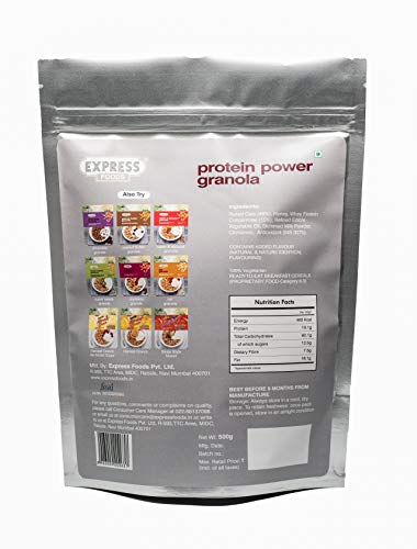 Image of Express Foods Protein Power Granola, 500g (Pack of 3)