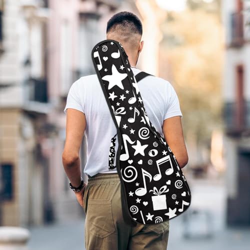 JRHEJTHH Housse imperméable pour ukulélé en tissu Oxford durable et élégant avec sac de rangement Motif étoile Noir, Multicolore., 25.9x9x3.1in/66x23x8cm, Moderne - Les Beatles, Paul McCartney, John Lennon, RIngo Starr, George Harrison JRHEJTHH Housse imperméable pour ukulélé en tissu Oxford durable et élégant avec sac de rangement Motif étoile Noir, Multicolore., 25.9x9x3.1in/66x23x8cm, Moderne – Image 6