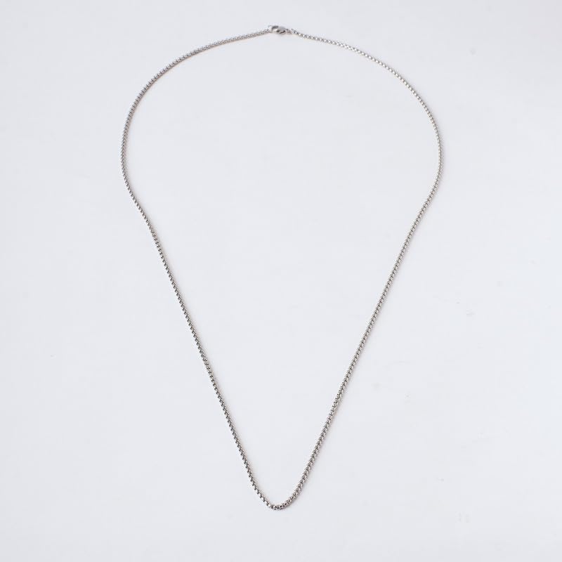 Image of SALTY ALPHA Anti Tarnish Stainless Steel Locket Neck Chain for Men | Stylish Pendant Necklace | Jewellery Accessories for Boys | Minimal Jewelry | Gifts for Boyfriend & Husband | Gift for Diwali, Christmas, Marriage, Birthday, Rakhi