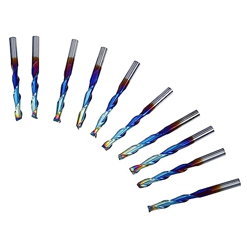 ULTECHNOVO 10 fresas CNC de acero al tungsteno de punta espiral y bolas para grabado y recorte
