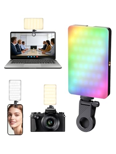 Lumière Selfie Rechargeable LED – Lampe Vidéo Portable avec Clip & Vis 1/4
