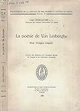 herbert marcuse  La poésie de Van Lerberghe. Essat d\'exégèse intégrale.