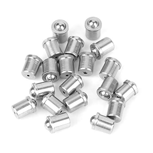 Aolidsive 20pcs Spring Ball Plunger, 304 Stainless Steel Positioning Beads, Smooth Finish and Compact Size for Machinists and Enthusiasts (φ4*5)