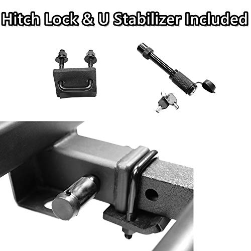 Textured Black Universal Hitch Step bar Custom fit Vehicles with 2