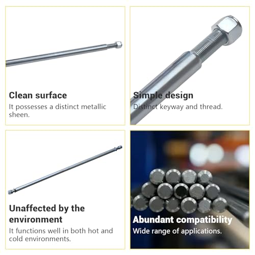 Image of Axle 1 inch Diameter 44 inch Steel Axle Rod With 1 inch to 3 /4 inch Step-Down & 3 /4-16 Fine Thread 1 /4 inch Keyway For ATV Go-Karts Quads Dune Buggies