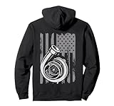 Turbo US Flag Tuner Car Guy Car Enthusiast Racing Drifting Pullover Hoodie