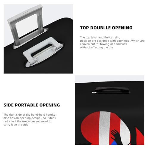 Travel Luggage Cover Puerto Rico Flag Heart Fashion Washable Baggage Suitcase Protector Fit For Luggage X-Large4