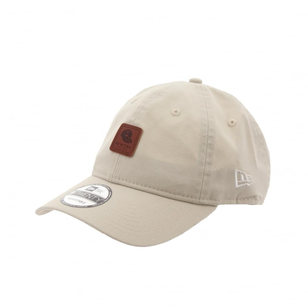 Amazon.co.jp: New Era 9TWENTY Leather Patch Duck Canvas Cap Stone