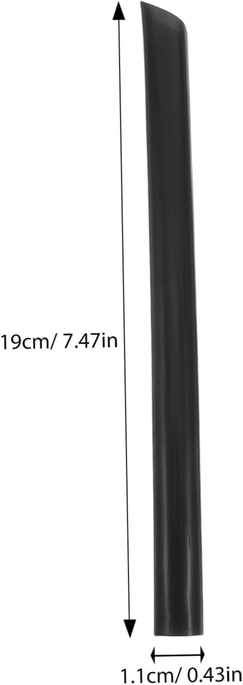 100pcs Disposable Individually Wrapped Drinking Straws 11mm Diameter Black 19cm for Coffee Milk Tea Juice Shops Commercial Use