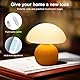 Pilz Nachttischlampe Tischlampe, Mushroom Lamp, Pilzlampen Tischlampe, Pilz Bedside Lampe, Mushroom Bedside Table Lamp, Led Dimmbar Tischleuchte Deko Wohnzimmer, Keramikbasis Glas Klein Nachtlampe