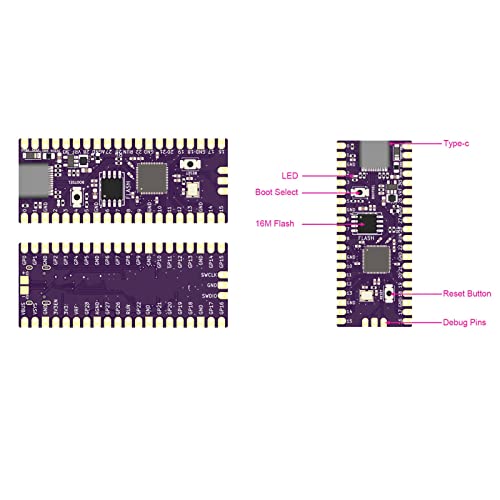 Mikrokontrollkort Pico RP2040 med SD2SP2 Pro Micro Adapter