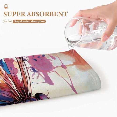 Serviette de bain à séchage rapide libellule abstraite pour sport