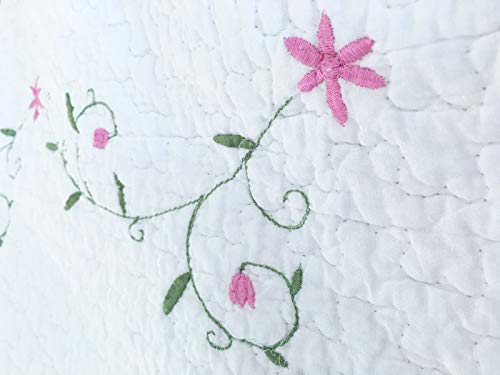 Cozy Line Home Fashions Flora Print Pattern Cotton Reversible Coverlet Bedspread Quilt Bedding Set | Cozy Line Home Fashions Flora Print Pattern Cotton Reversible Coverlet Bedspread Quilt Bedding Set - Image 4