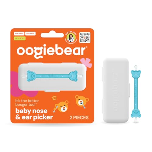 Image of oogiebear: Baby Nose Cleaner & Ear Wax Removal Tool - Safe Booger & Earwax Removal for Newborns, Infants, Toddlers - Dual-Ended - Essential Baby Stuff, Diaper Bag Must-Have, with CASE