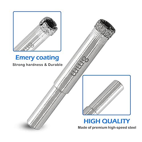 Image of Luomorgo 12Pcs 8mm /5 /16 inch Diamond Hole Saw Diamond Drill Bits