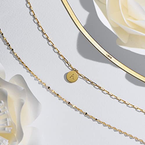 OAK & LUNA - Choose Your Style Women's Chain Bracelet - Sterling Silver, 18K Plated or 14K Solid Gold - Bobble, Paperclip, Dot, Rope, Bold Curb, Mirror, Cuff - Custom Length4