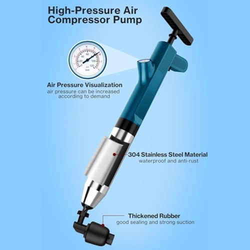 Dewedrt WC Embolo Set, hogedruk-luchtreiniger, afvoer, hindernissenverwijderaar voor badkamer, toilet afvoerreiniger - Image 8