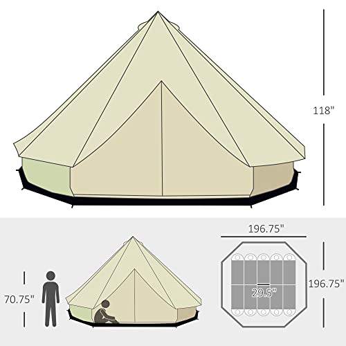 Carpa Yurt para 10 personas estilo mongol beige miniatura 2