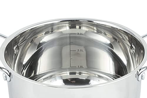 B EDENBERG Decorate Your Kitchen Topfset mit Pfanne - Töpfe Set aus Edelstahl - Kochtopf Induktion Geeignet für Alle Herdarten - Beständig Gegen Hohe Temperaturen - Marmorpfanne für Kochen – Bild 4