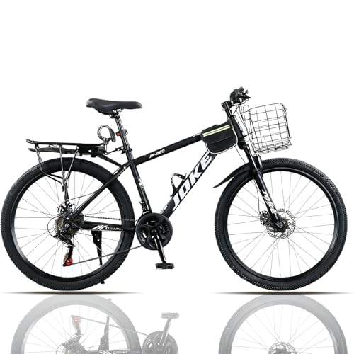 CUIOT マウンテンバイク MTB 24/26/27.5インチ 21段変速 適用身長160cm以上 コストパフォーマンス 防滑タイヤ 機械式ディスクブレーキ シティバイク スポーツバイク オ 軽量化高炭素鋼フレーム MTB 自転車 大人 子供用 通学 通