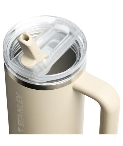 Image of STANLEY Quencher ProTour Flip Straw Tumbler with Leakproof Lid 30 oz | Built-In Straw & Handle | Cupholder Compatible for Travel | Insulated Stainless Steel Cup | BPA-Free | Exclusive Toasted Almond