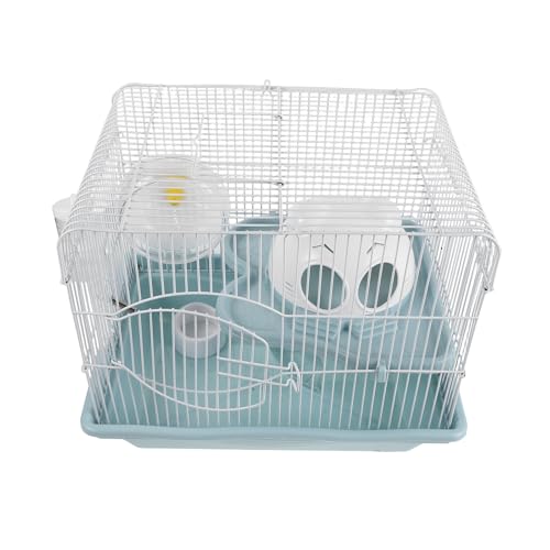 Cage à hamster double couche haut de gamme avec structure résistante en métal