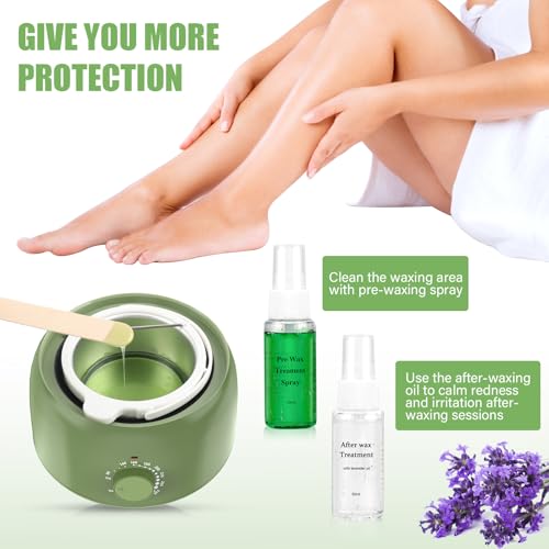Kit de depilação – Aquecedor de cera para depilação, grãos de cera dura para corpo inteiro, pernas,