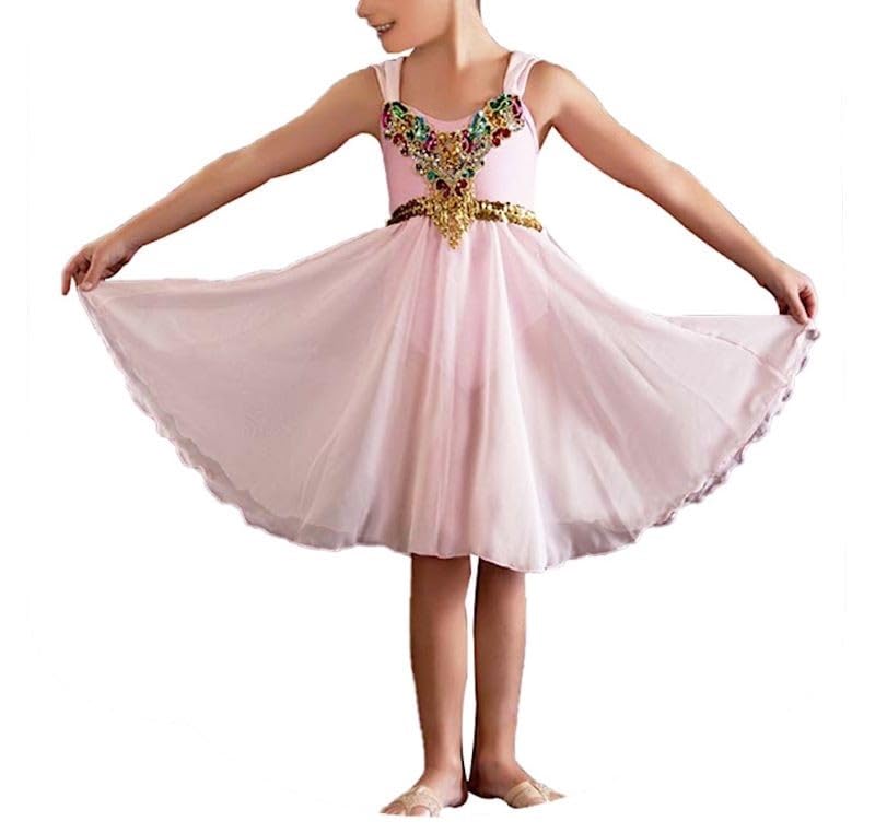 Robe costume lyrique tutu sage de danse haut de gamme pour fille et femme