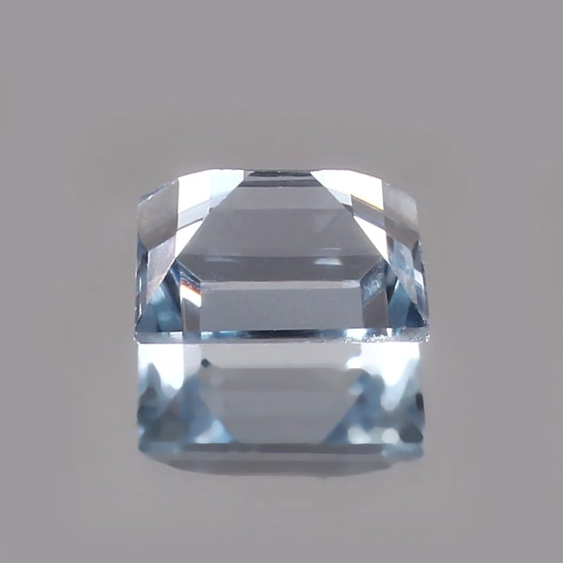 Aigue-marine véritable 9x7mm taille émeraude facettée de qualité joaillerie - 5