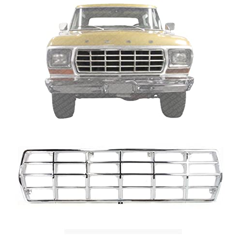 US AUTO PARTS PLUS New Front Grille Chrome Shell and Insert Plastic Direct...