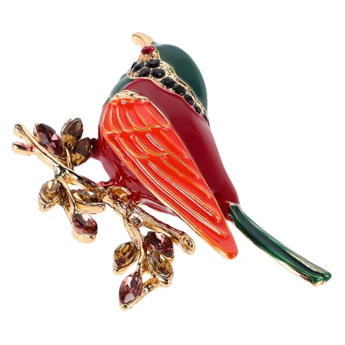 Broche oiseau strass vintage épingle de revers élégante pour vestes et manteaux