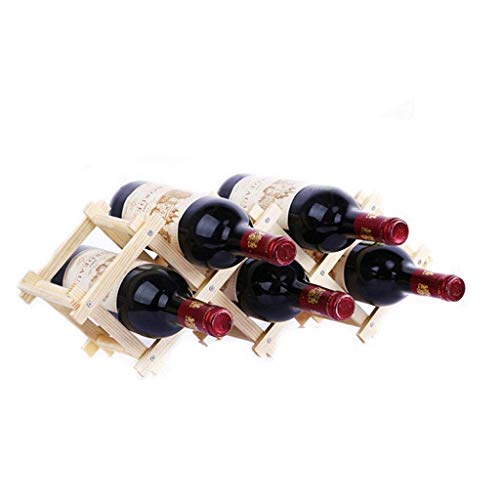 Soporte de madera plegable para 5 botellas miniatura 1
