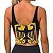 SEOCKA Germany Coat of Arms German Flag Scoop Neck Women Sports Bras U Back Yoga Crop Tank Tops Removable Pads Fitness Exercise Workout Running Top Slimming Medium Orange