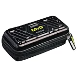 winmau armor darts wallet – custodia per freccette completamente assemblate e accessori – a prova di impatto, ultra resistente e sicuro, nero e verde., g1