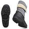 Knixmax Outdoor Winter Boots for Women Warm Lined Snow Boots Winter Shoes with Waterproof Upper and Non-Slip Soles Suitable for Winter Snow Season Grey UK6-EU39 #5