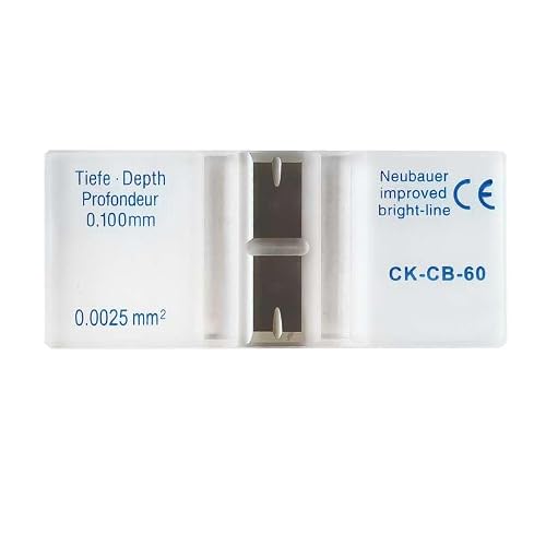 Gintison Cell Counting Chamber Hemocytometer Neubauer Improved Blood Counting Chamber with Bright Line and 2 pcs Coverslips (Groove) - Image 4