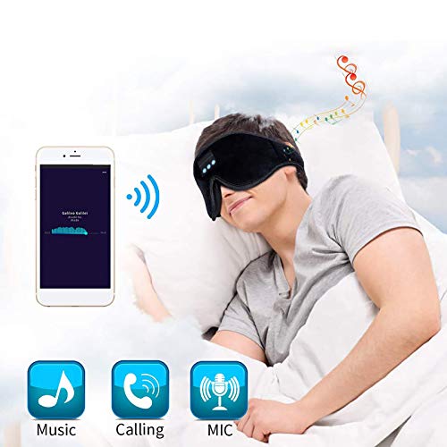 Antifaz para dormir con auriculares 3D Bluetooth inalámbricos para viaje 2