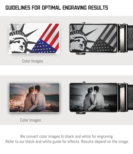 Asakora Custom Engraved Ratchet Belt Buckle for Men，Personalize Image Logo or Text 1 3/8" Buckle，Perfect Men's Gift4