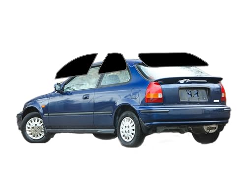 AUTOTEK Precut Windows Tint Film All Sides Cars Sun Blocking Protection Privacy Anti Shatter Glass 2 Ply Film 05% Tint Shade kit for Honda Civic Hatchback 1996-2000
