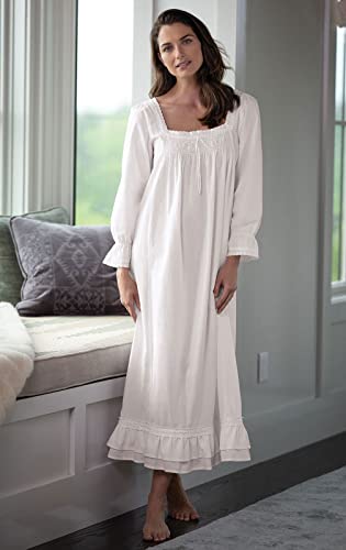 The 1 For U Victorian Nightgown - Womens Nightgowns Cotton, White, Md #TOP4