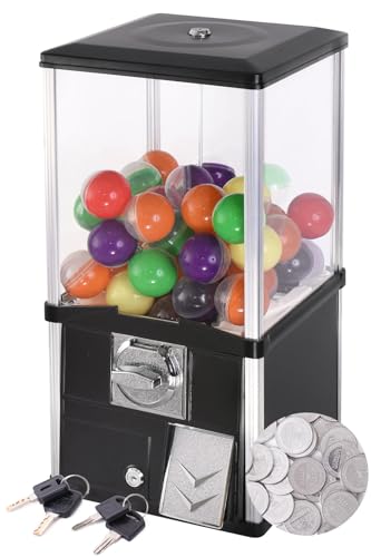 ガチャガチャ 本体 業務用 メダル専用 55mm空カプセル50個 メダル50枚付き みんなのガチャ (ブラック)
