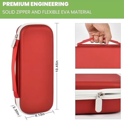 Image of Stethoscope Case for 3M Littmann Classic III /Cardiology IV, PinkRed | for MDF Acoustica Stethoscopes, for Nurses, Doctors, Nursing School Essentials, Students, Clinic, EMS, Travel, Hard Bag Only