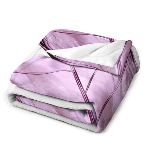 Couverture en flanelle douce de qualité supérieure, jeté de lit design feuilles lilas
